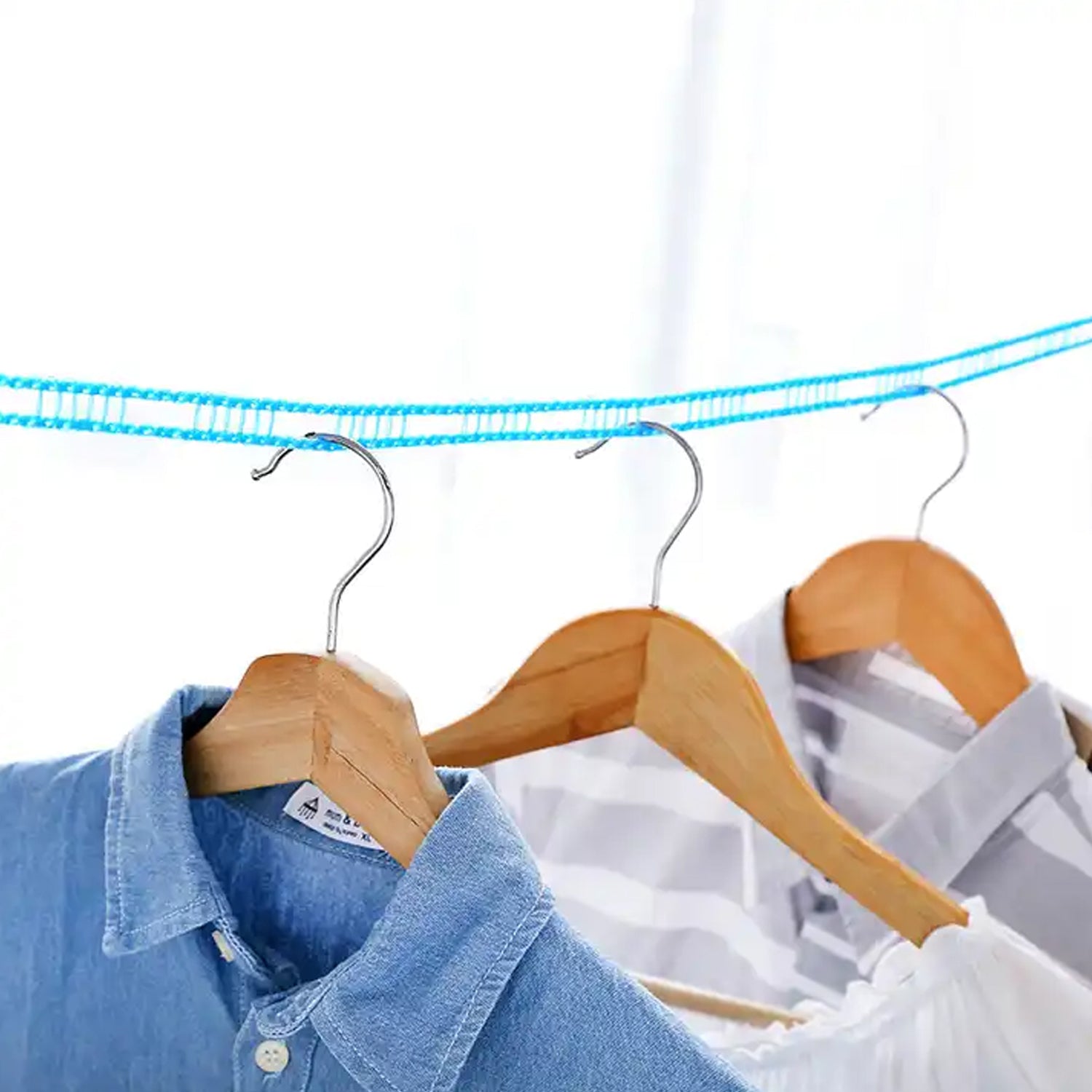 8861 3 Meters Windprood Anti-Slip Clothes Washing Line Drying Nylon Rope with Hooks, Durable Camping Clothesline Portable Clothes Drying Line Indoor Outdoor Laundry Storage for Travel Home Use (3 Mtr.) 8861 3 Meters Windprood Anti-Slip Clothes Washing Line Drying Nylon Rope with Hooks, Durable Camping Clothesline Portable Clothes Drying Line Indoor Outdoor Laundry Storage for Travel Home Use (3 Mtr.)